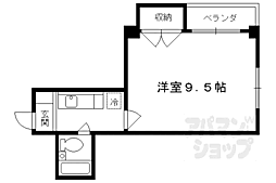 ADEST五条 1Kの間取図画像