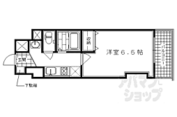 T'sCasa御幸町 1Kの間取図画像