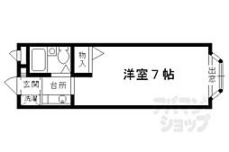 マノワール六波羅第 1Kの間取図画像