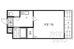 ファミーユ北清 1Kの間取図画像