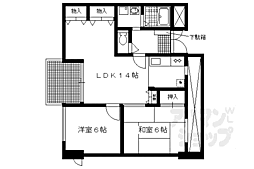 グランレブリー御所東2 2LDKの間取図画像