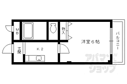 ペンタグラム壱番館 1Kの間取図画像