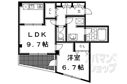 クリヨン岡崎 1LDKの間取図画像