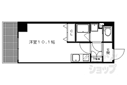 アドバンス京都四条堀川ノーブル ワンルームの間取図画像