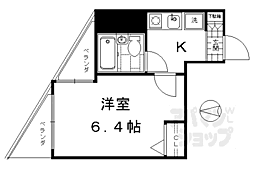 エスリード京都駅前 1Kの間取図画像