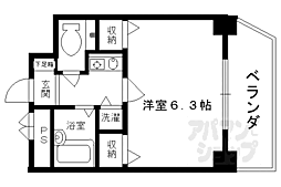 プレサンス京都駅前 1Kの間取図画像