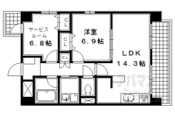 ピアヌーラ柳馬場 1SLDKの間取図画像