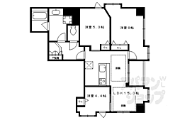 プリオーレ京都三条高倉 3LDKの間取図画像
