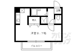 プレサンス京都御所西 ワンルームの間取図画像