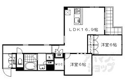 ブランズ京都四条烏丸桜風庵 2LDKの間取図画像