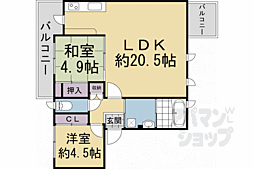 仮)Kレジデンス堅田町 2LDKの間取図画像