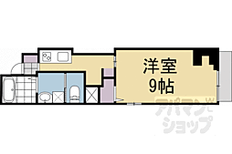 レガリア京都烏丸 1Kの間取図画像