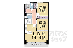 三条室町アーバンライフ 2LDKの間取図画像