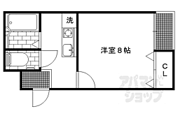 京都アパートメント4 1Kの間取図画像