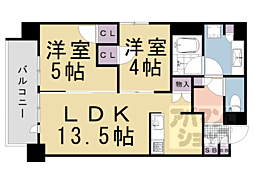 ルーシア京都烏丸御池 2LDKの間取図画像