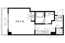 マホガニーコート 1Kの間取図画像