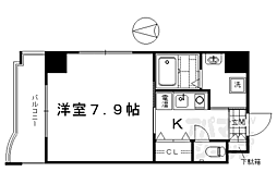 河原町ビル 1Kの間取図画像