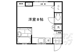 東山ハイツ ワンルームの間取図画像