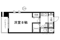 グランドパレス京都烏丸五条 1Kの間取図画像