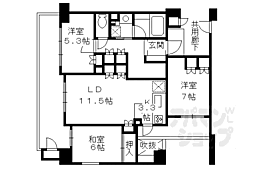 アルス京都姉小路粋匠庵 3LDKの間取図画像