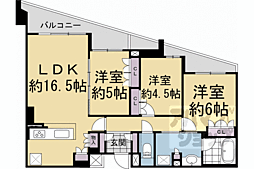 ウエリス京都東山五条通 3LDKの間取図画像