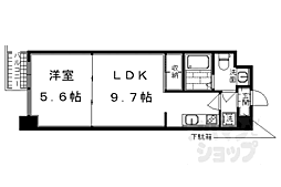 プラネシア烏丸御池 1LDKの間取図画像