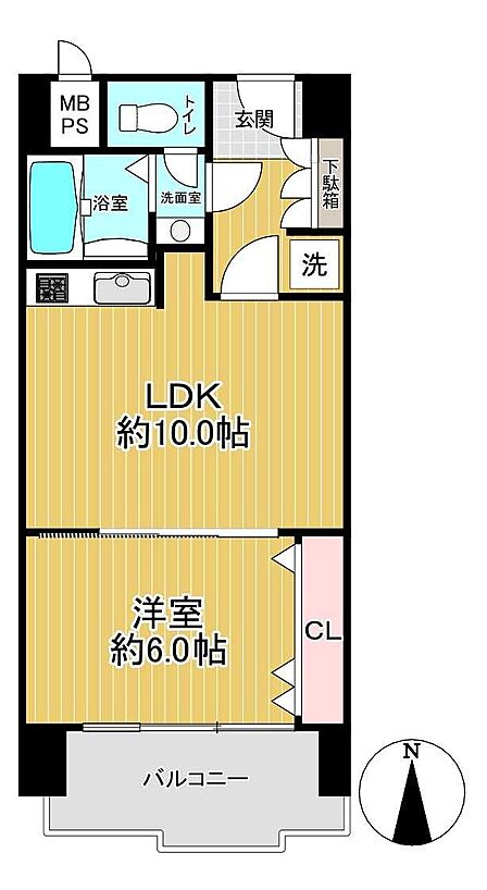 1LDK 間取り