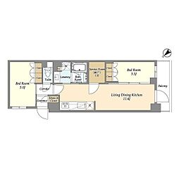 グランカーサ瑞江 3階2SLDKの間取り