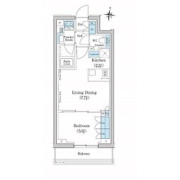 スタイリオ池上ＳＯＵＴＨ 3階1LDKの間取り