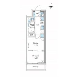 スタイリオ池上ＳＯＵＴＨ 5階2Kの間取り