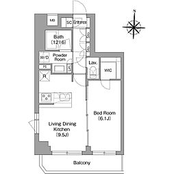 ＢＰＲレジデンス大島 5階1LDKの間取り