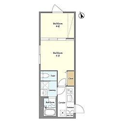 ネオアーバンレジデンス方南町 4階2Kの間取り