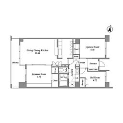 テレパレス西千葉 6階3LDKの間取り