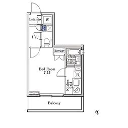 ラクラス学芸大学 0105 1階1Kの間取り
