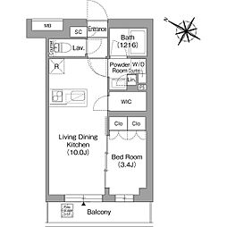 ＯＲＳＵＳ戸越銀座 1階1LDKの間取り