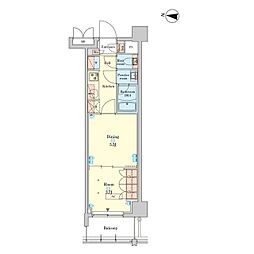 ＲＪＲプレシア千鳥 4階1DKの間取り