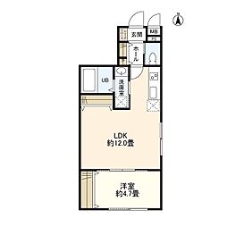 WELLSQUAREISM高井戸 1LDKの間取図画像