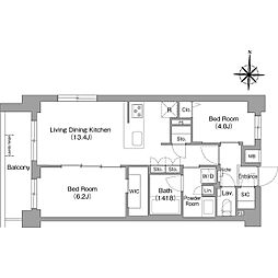 コンフォリア・リヴ永福町 2LDKの間取図画像