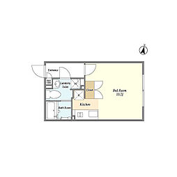LIGHTTERRACE中野坂上 ワンルームの間取図画像