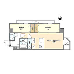 間取図画像 2LDK