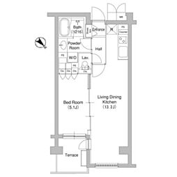 コンフォリア原宿 1LDKの間取図画像