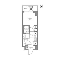 BPRレジデンス行徳 1Kの間取図画像