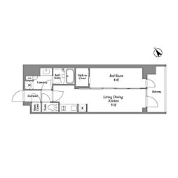 シーズンフラッツ大森西 1LDKの間取図画像