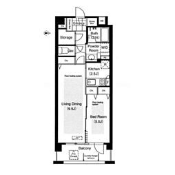コンフォリア下落合 1LDKの間取図画像