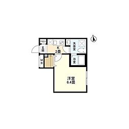 WELLSQUAREISM文京小日向 1Kの間取図画像