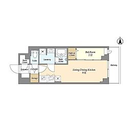 スタイリオフィット武蔵小杉II 1LDKの間取図画像