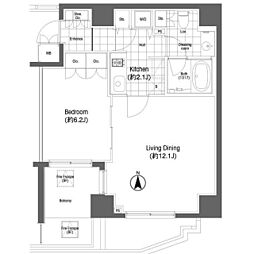 BPRレジデンス恵比寿 1LDKの間取図画像