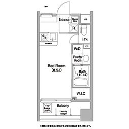 コンフォリア本所吾妻橋 ワンルームの間取図画像