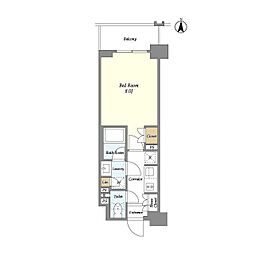 ラティエラ両国 1Kの間取図画像