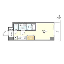 Primal品川西大井 ワンルームの間取図画像